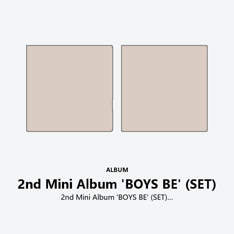 2nd Mini Album 'BOYS BE' (SET)