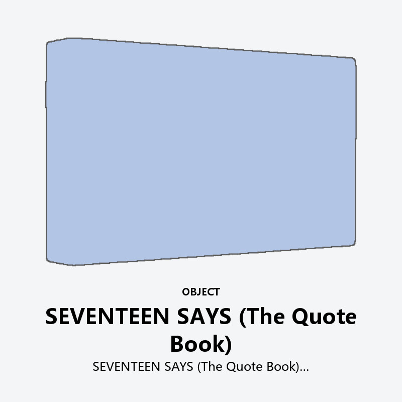 SEVENTEEN SAYS (The Quote Book)