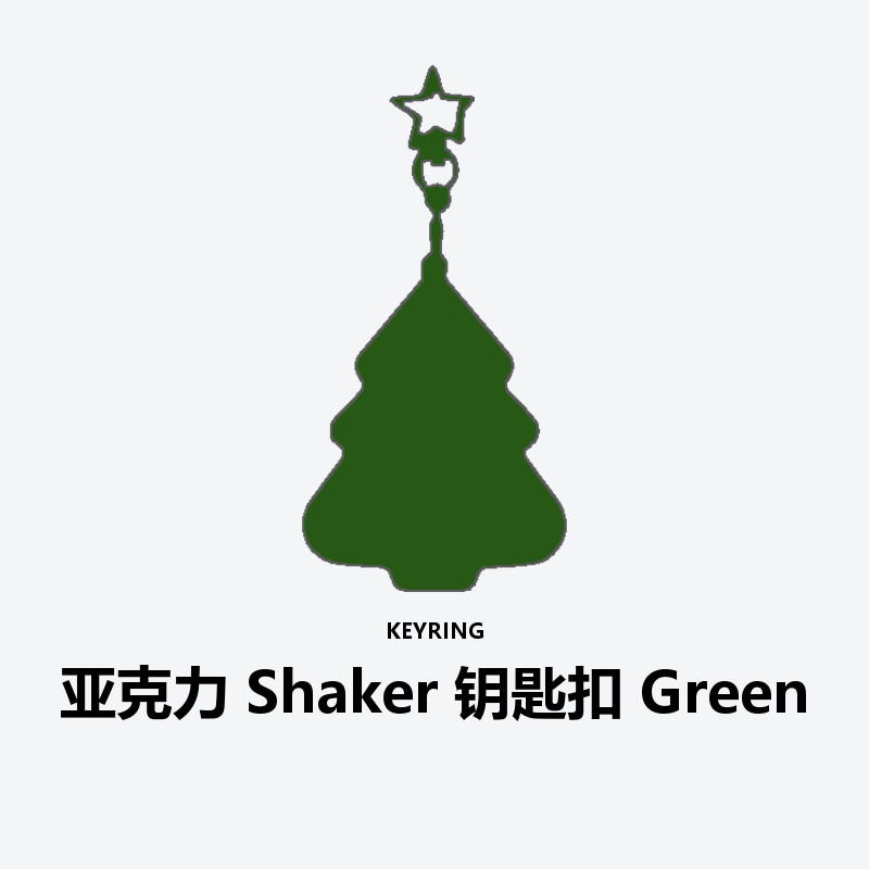 Acrylic Shaker Keyring Green