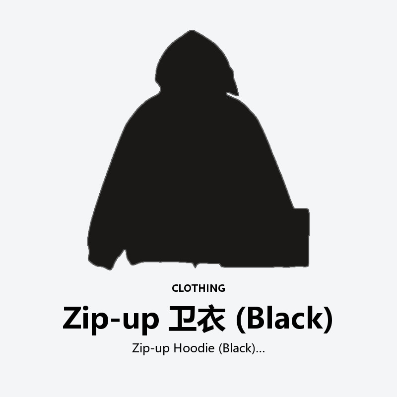 Zip-up Hoodie (Black)